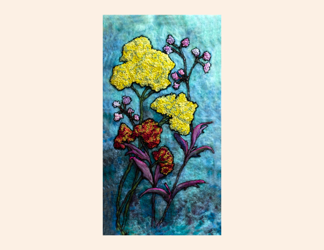 Art Kelly McLeod Achillea Filipendulina and Verbena Bonariensis