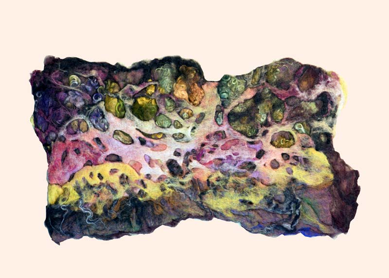 Art Kelly McLeod felt Azaleas in the Wild