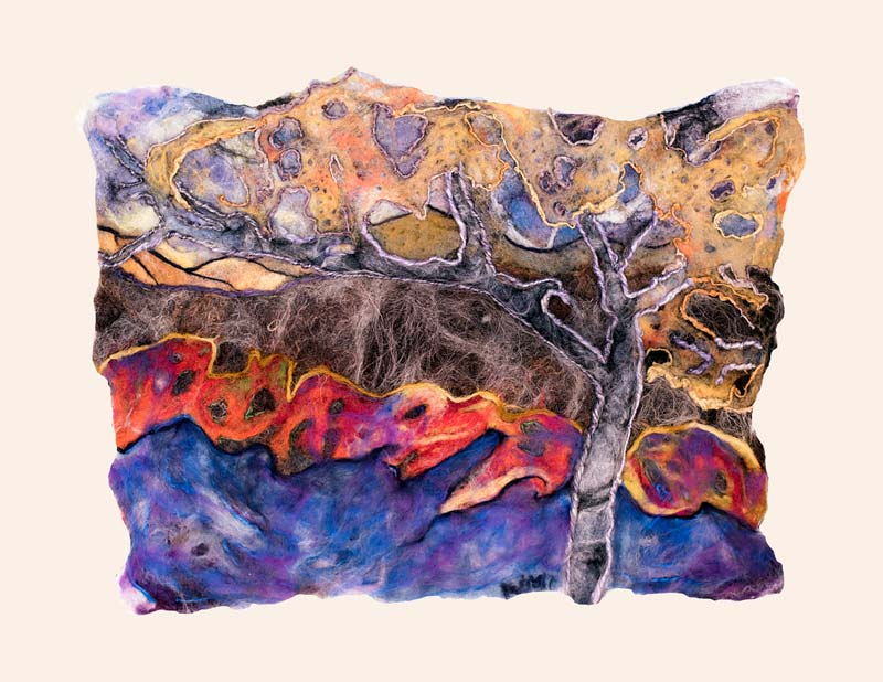 Art Kelly McLeod felt Dark Tree Fire and Water