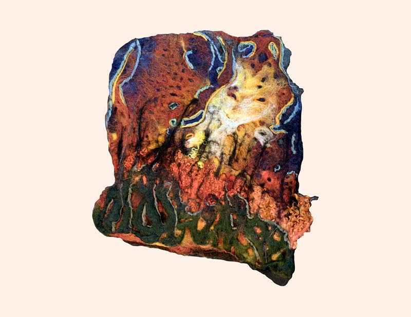 Art Kelly McLeod felt Fire and Smoke
