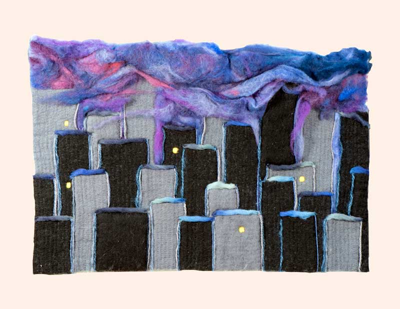 Art Kelly McLeod wet felt Isolation in the City