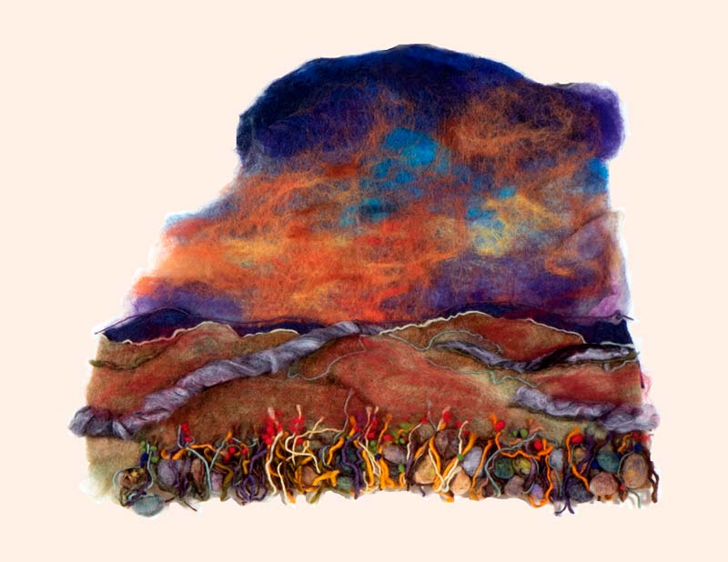 Art Kelly McLeod wet felt Night Fire