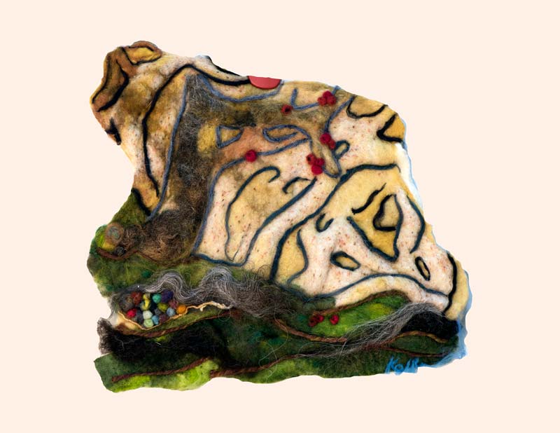 Art Kelly McLeod felt Persimmon