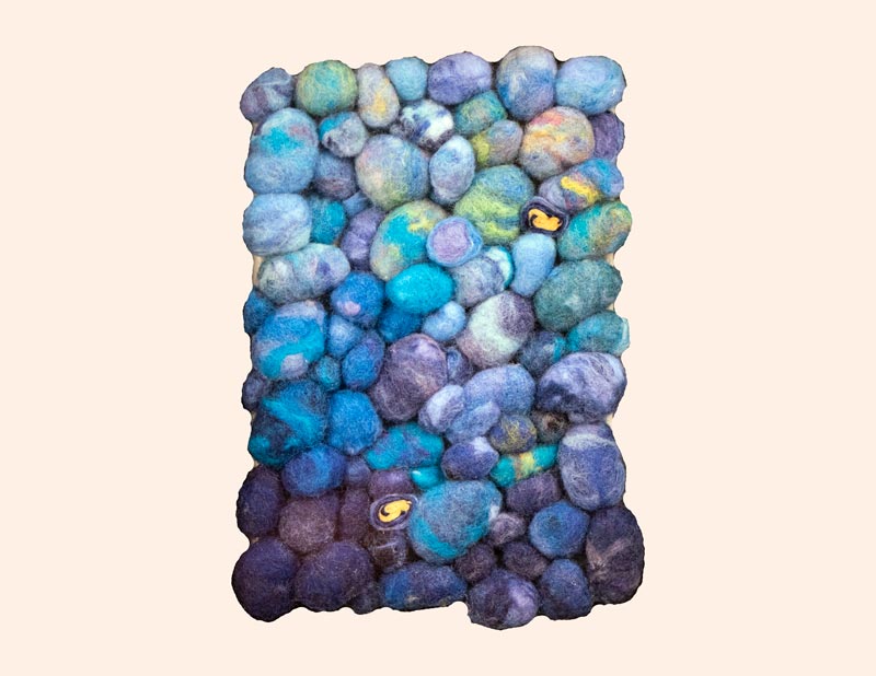 Art Kelly McLeod wet felt Rock Study Blue