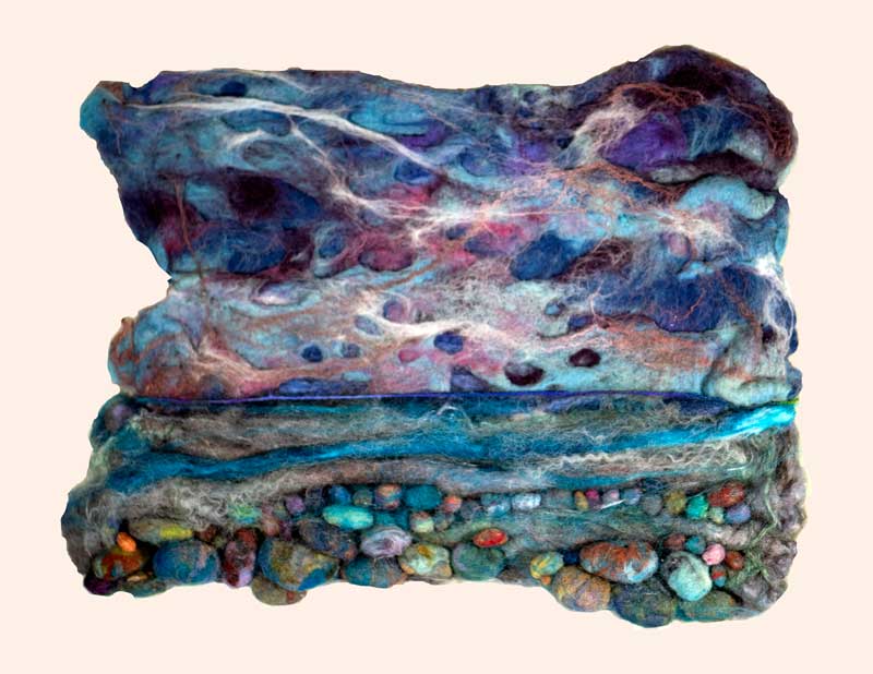 Art Kelly McLeod wet felt Rocky Beach