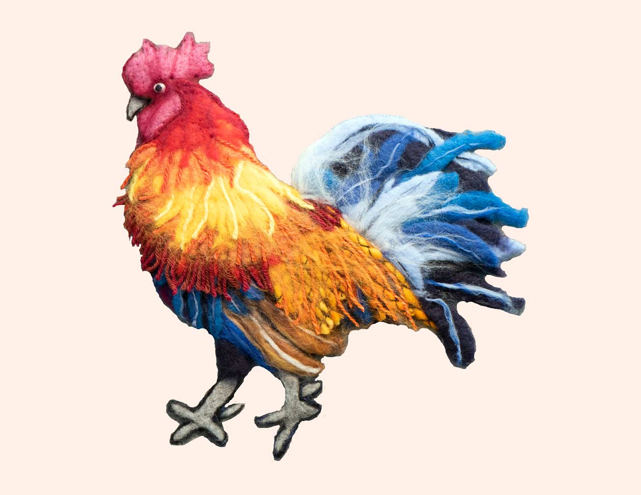Art Kelly McLeod wet felt Rooster